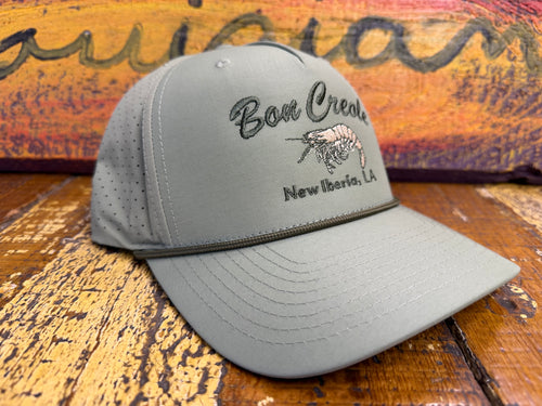 Dark Green Stitching over Sage Green Hat